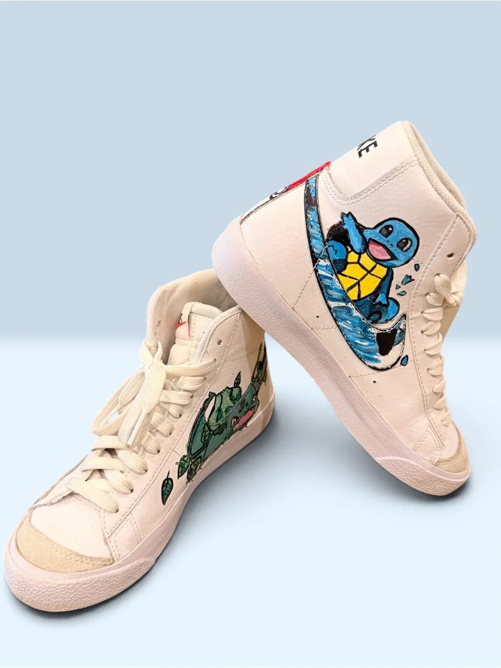 Nike Blazer Mid77 big kids shoes with custom Pokémon Graphics